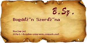 Bogdán Szeréna névjegykártya
